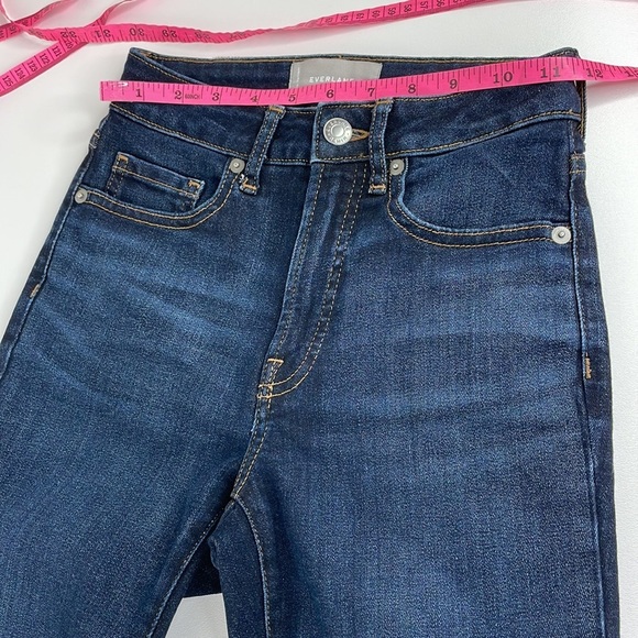 Everlane The Curvy HIgh Rise Skinny Jean 23 Crop Dark wash - Picture 9 of 9